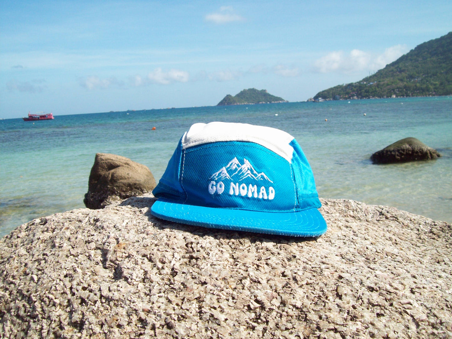 Sport Cap - White & Blue - Go Nomad