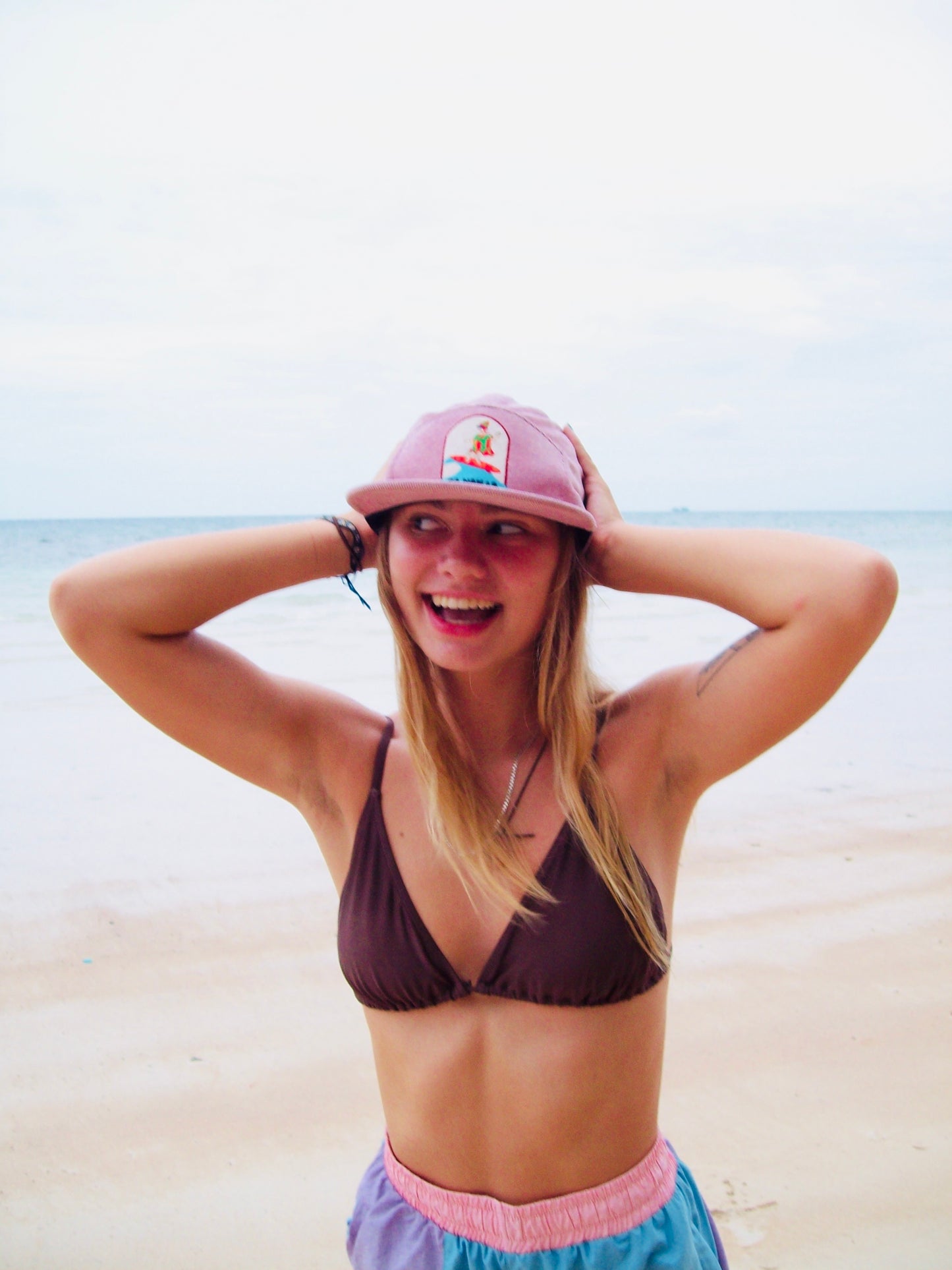 Lama Surfer - Rose clair - Casquette style velours côtelé